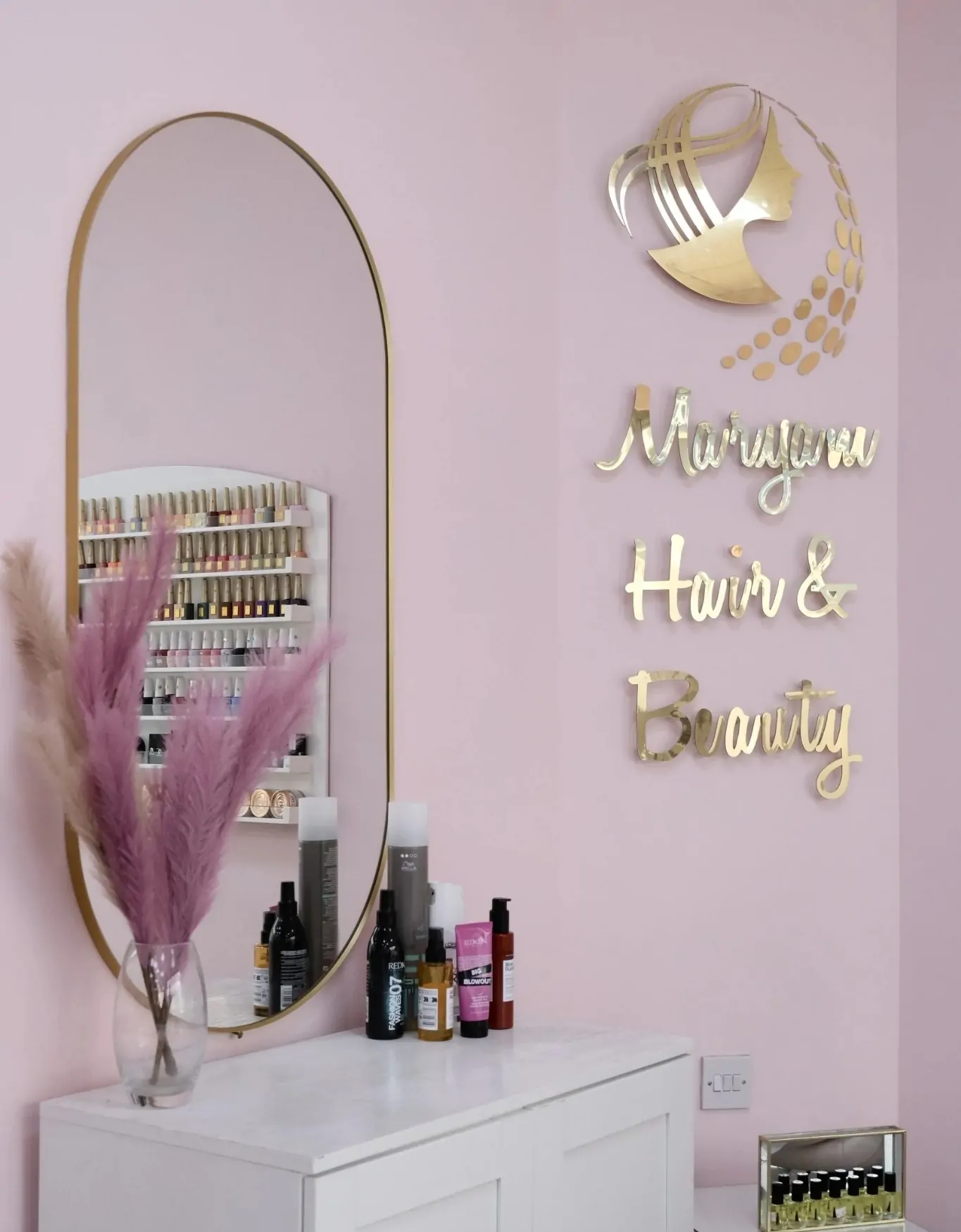 Inside view of Maryam Hair & Beauty salon in Whitechapel – modern, private, and ladies-only interior.